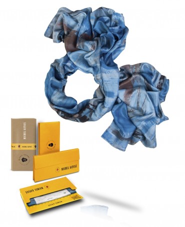 Палантин Женский SN40-VAGUES/BLEUE